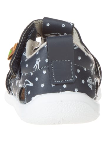 El Naturalista Leren enkelsandalen donkerblauw