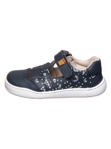 El Naturalista Leren enkelsandalen donkerblauw
