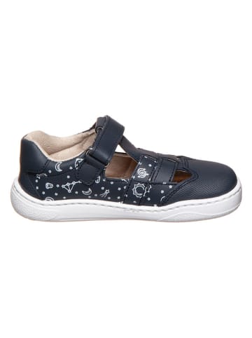 El Naturalista Leren enkelsandalen donkerblauw