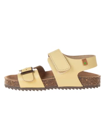 El Naturalista Leren sandalen geel