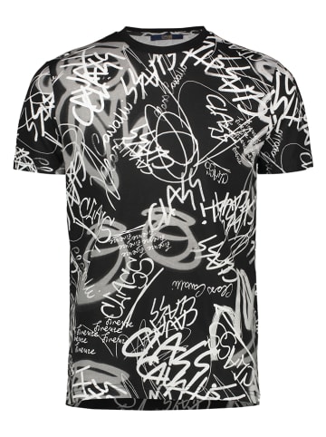 cavalli CLASS Shirt in Schwarz/ Grau/ Weiß