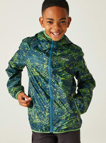 Regatta Regenjas "Printed Lever" blauw/geel/groen