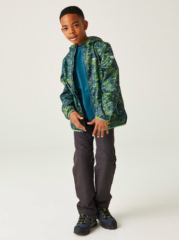 Regatta Regenjas "Printed Lever" blauw/geel/groen