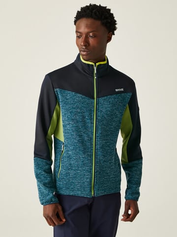 Regatta Fleecejacke "Coladane VI" in Schwarz/ Grün/ Blau