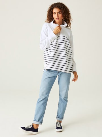 Regatta Sweatshirt "Bayletta" in Weiß/ Dunkelblau
