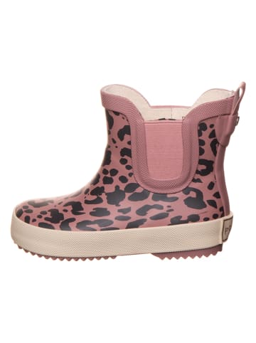 POM POM Gummistiefel in Rosa/ Schwarz