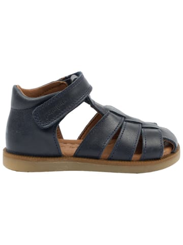 POM POM Leren enkelsandalen donkerblauw