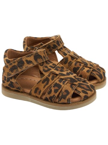 POM POM Leren enkelsandalen lichtbruin