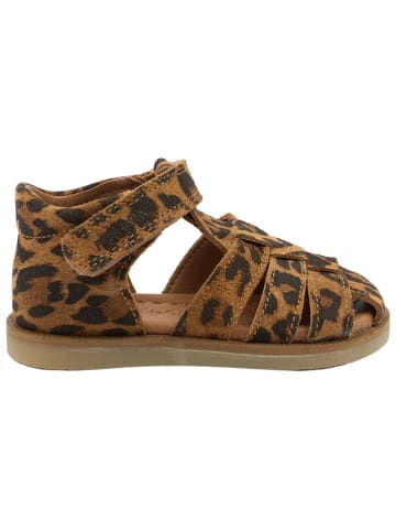 POM POM Leren enkelsandalen lichtbruin
