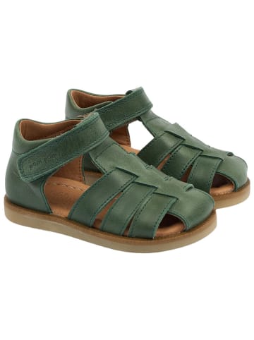 POM POM Leren enkelsandalen groen