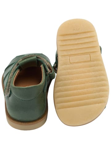 POM POM Leren enkelsandalen groen