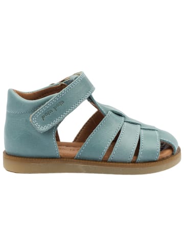 POM POM Leren enkelsandalen blauw