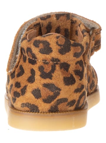 POM POM Leder-Halbsandalen in Braun