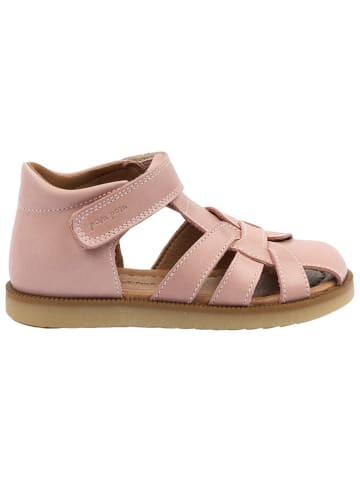 POM POM Leder-Halbsandalen in Rosa