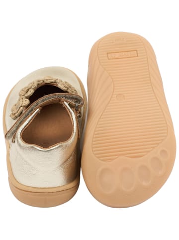 POM POM Leren barefootschoenen goudkleurig