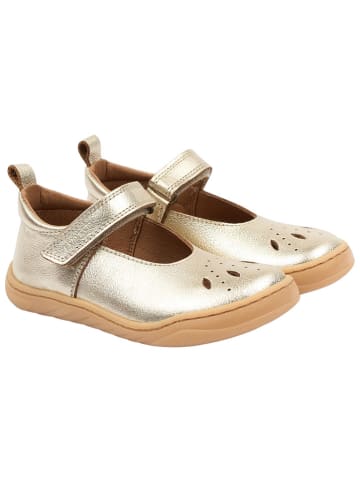 POM POM Leder-Barfußschuhe in Gold