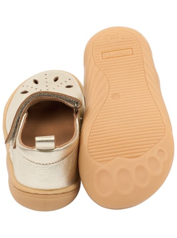 POM POM Leder-Barfußschuhe in Gold