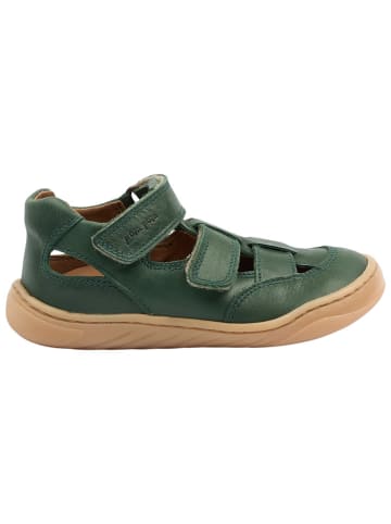 POM POM Leren barefootschoenen groen