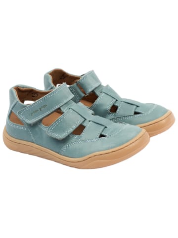POM POM Leder-Barfußschuhe in Blau