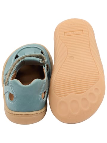 POM POM Leder-Barfußschuhe in Blau