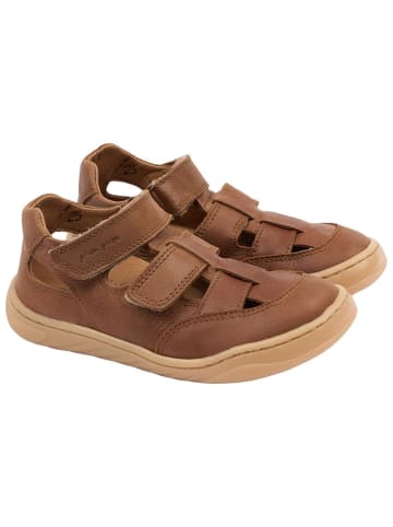 POM POM Leder-Barfußschuhe in Hellbraun