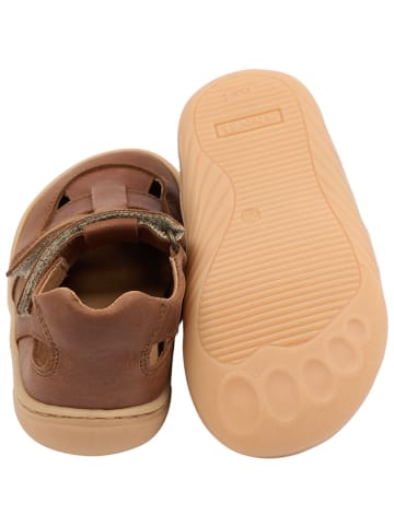 POM POM Leren barefootschoenen lichtbruin