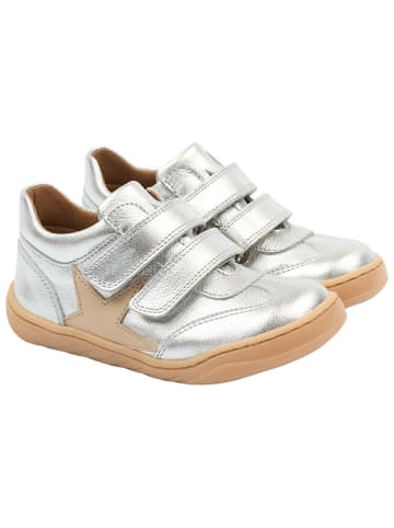 POM POM Leren barefootschoenen zilverkleurig