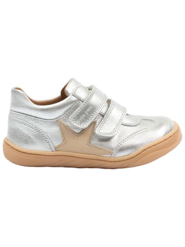POM POM Leren barefootschoenen zilverkleurig