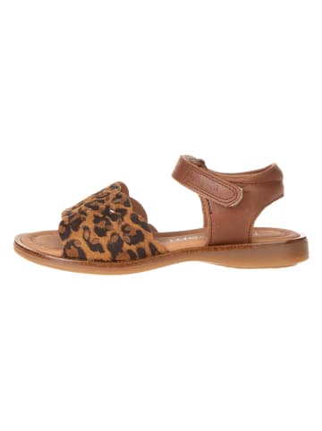 POM POM Leder-Sandalen in Braun