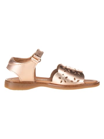 POM POM Leder-Sandalen in Gold