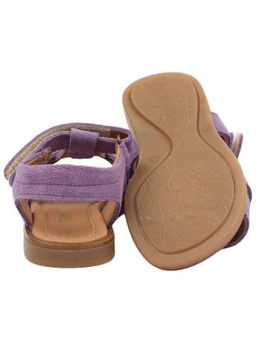 POM POM Leren sandalen paars