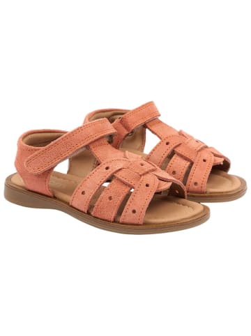 POM POM Leder-Sandalen in Orange