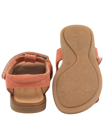 POM POM Leder-Sandalen in Orange