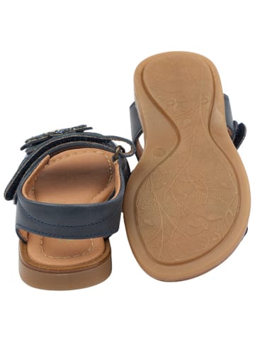 POM POM Leren sandalen donkerblauw