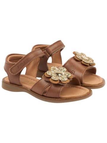 POM POM Leren sandalen lichtbruin