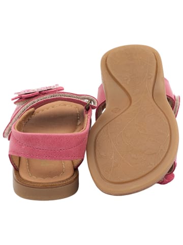 POM POM Leder-Sandalen in Pink