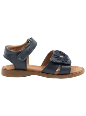POM POM Leren sandalen donkerblauw