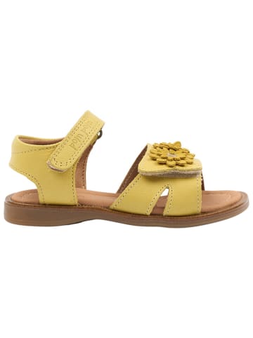 POM POM Leren sandalen geel