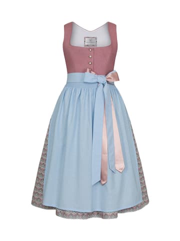 Alpenfee Dirndl ''Anka'' in Rosa/ Hellblau