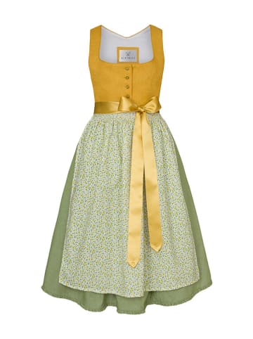 Alpenfee Dirndl ''Hanne'' in Hellgrün/ Gelb