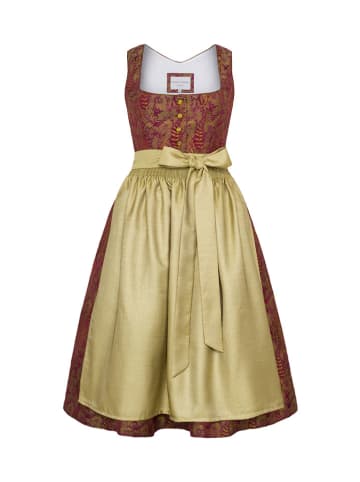 Alpenfee Dirndl ''Leandra'' in Bordeaux/ Grün