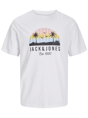 Jack & Jones 2er-Set: Shirts in Weiß/ Schwarz