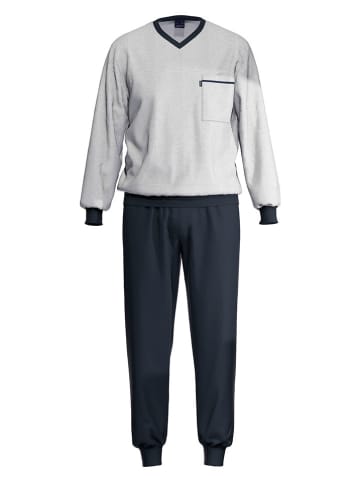 Ammann Pyjama in Dunkelblau/ Grau
