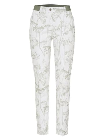 Toni Jeggings "Jenny" in Weiß/ Khaki