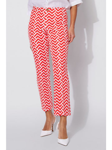 Rosner Chino in Rot/ Weiß