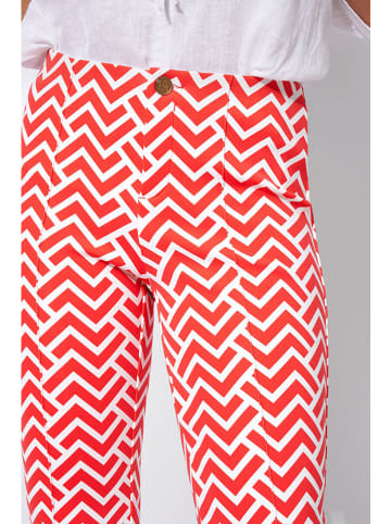 Rosner Chinobroek rood/wit