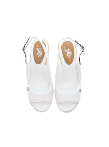 U.S. Polo Assn. Sleehaksandalen wit/beige