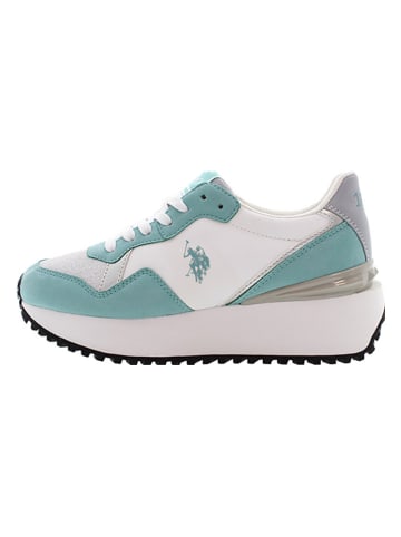 U.S. Polo Sneakers "Bayle" in Weiß/ Türkis