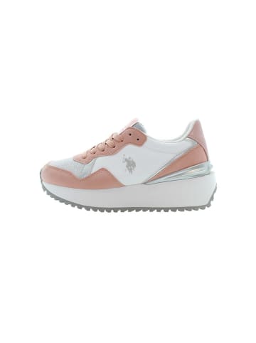 U.S. Polo Assn. Sneakers wit/lichtroze