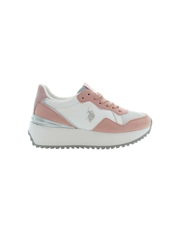 U.S. Polo Assn. Sneakersy w kolorze biało-jasnoróżowym